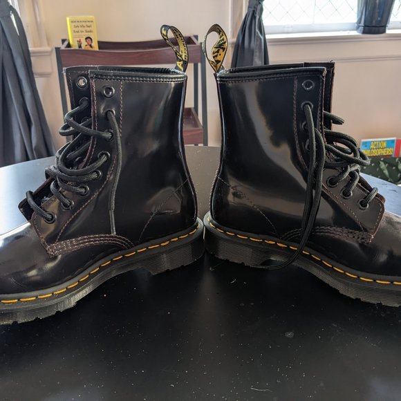 doc martens black cherry patent boot - Picture 2 of 5